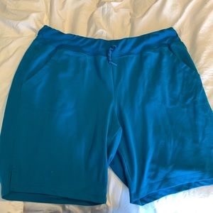 Blue knee shorts